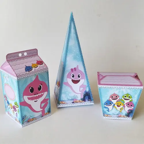 Kit Lembrancinhas Baby Shark - 30 Caixinhas.