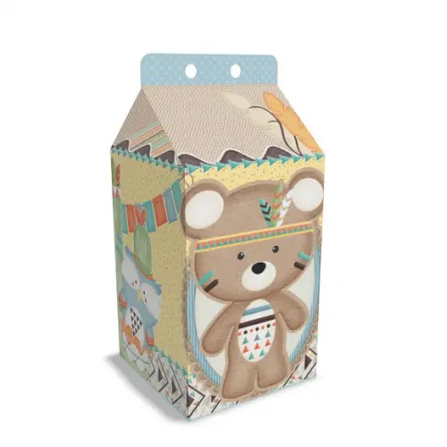 Kit Lembrancinhas Bosque Tribal - 20 Unidades Caixinhas Milk