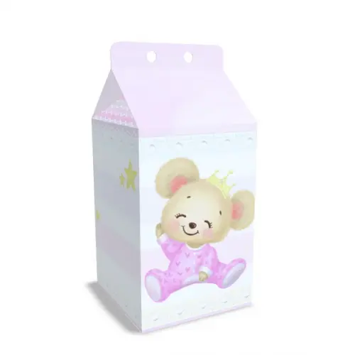 Kit Lembrancinhas Chá de Bebê - 20 Unidades Caixinhas Milk