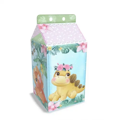 Kit Lembrancinhas Dinossauro - 20 Unidades Caixinhas Milk
