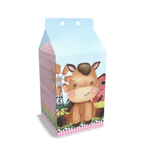 Kit Lembrancinhas Fazendinha - 20 Unidades Caixinhas Milk