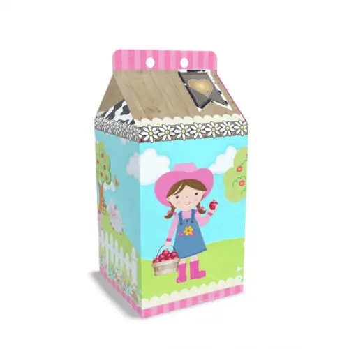Kit Lembrancinhas Fazendinha- 20 Unidades Caixinhas Milk