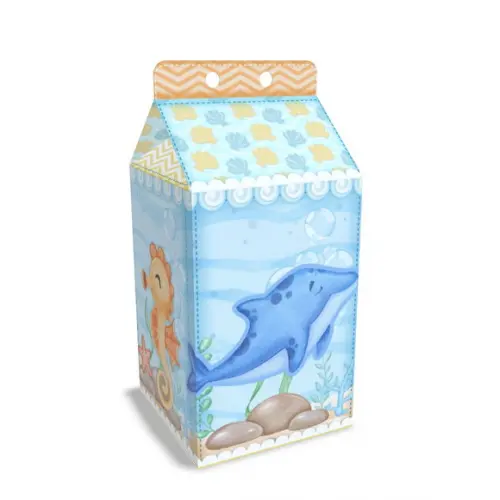 Kit Lembrancinhas Fundo do Mar - 20 Unidades Caixinhas Milk