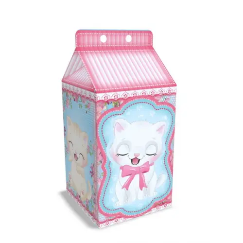 Kit Lembrancinhas Gatinhas - 20 Unidades Caixinhas Milk