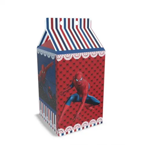 Kit Lembrancinhas Homem Aranha - 20 Unidades Caixinhas Milk