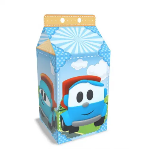 Kit Lembrancinhas Léo o Caminhão 20 Unidades Caixinhas Milk