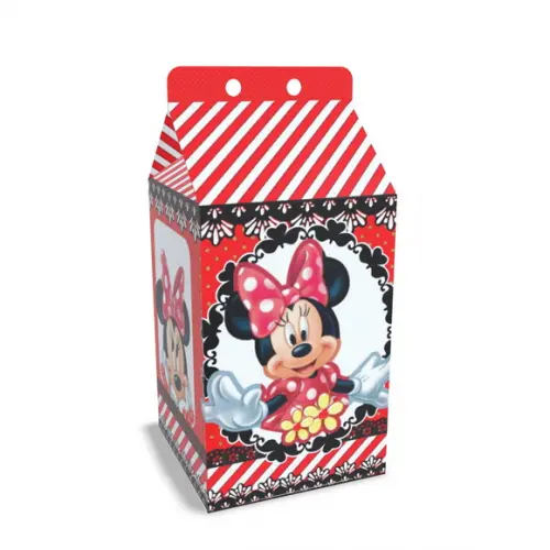 Kit Lembrancinhas Minnie Vermelha 20 Unidades Caixinhas Milk