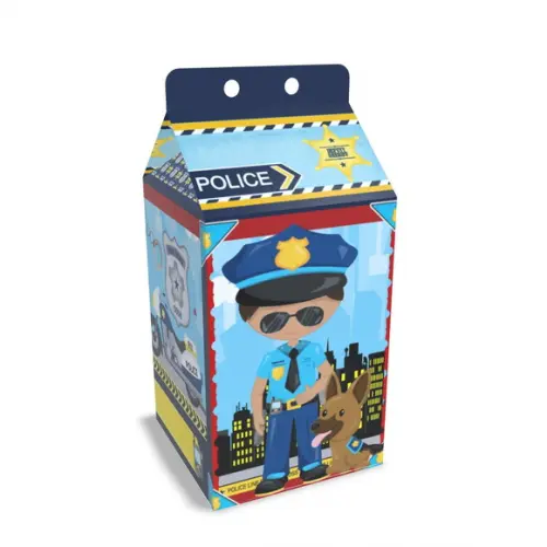 Kit Lembrancinhas Polícia - 20 Unidades Caixinhas Milk