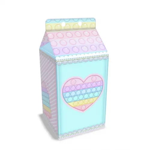 Kit Lembrancinhas Pop It - 20 Unidades Caixinhas Milk