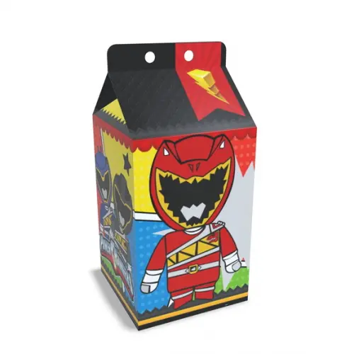 Kit Lembrancinhas Power Rangers - 20 Unidades Caixinhas Milk