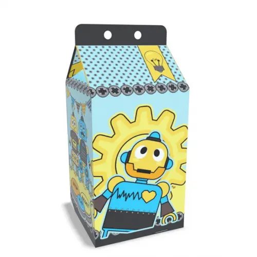 Kit Lembrancinhas Robôs - 20 Unidades Caixinhas Milk