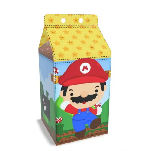 Kit Lembrancinhas Super Mario - 20 Unidades Caixinhas Milk
