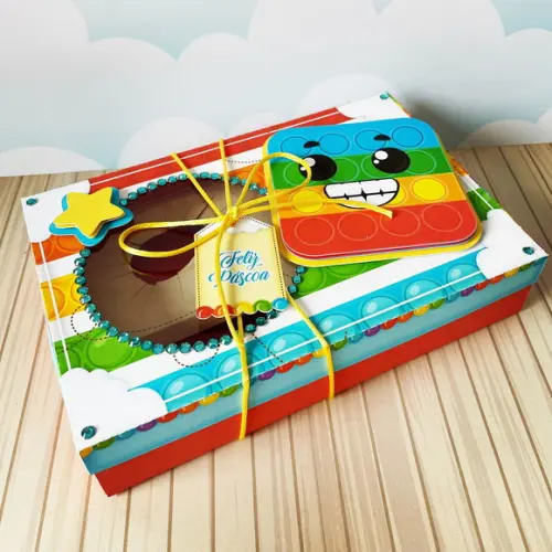 Kit Mini Confeiteiro Páscoa Pop It Menino