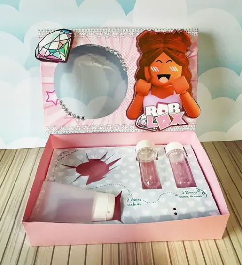 Kit Mini Confeiteiro Páscoa Roblox Rosa