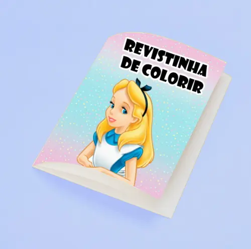 Revistinha para Colorir Tema Alice