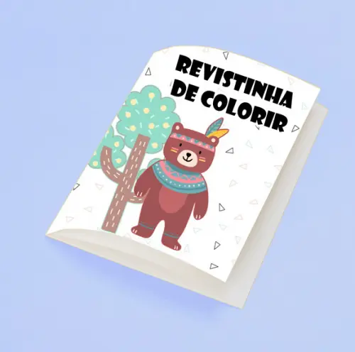 Revistinha para Colorir Tema Animais Étnicos