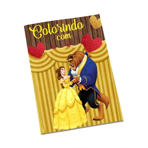 Revistinha para Colorir Tema Bela e a Fera