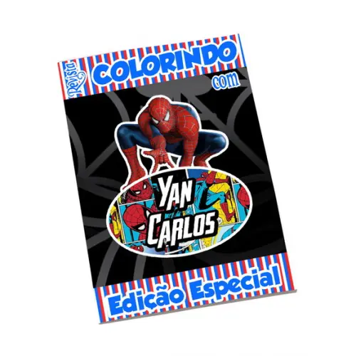 Revistinha para Colorir Tema Homem Aranha