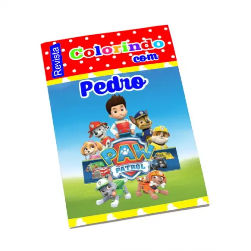 Revistinha para Colorir Tema Patrulha Canina