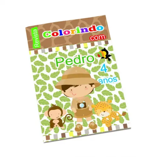 Revistinha para Colorir Tema Safari