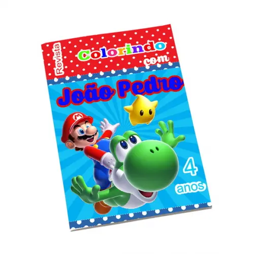 Revistinha para Colorir Tema Super Mario