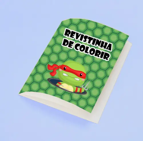 Revistinha para Colorir Tema Tartaruga Ninja