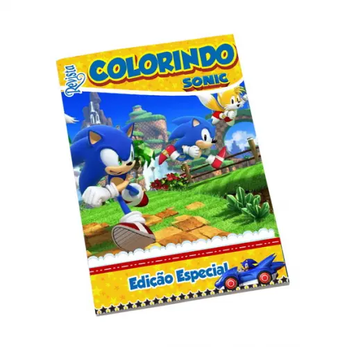 Revistinha para Colorir Tema Sonic