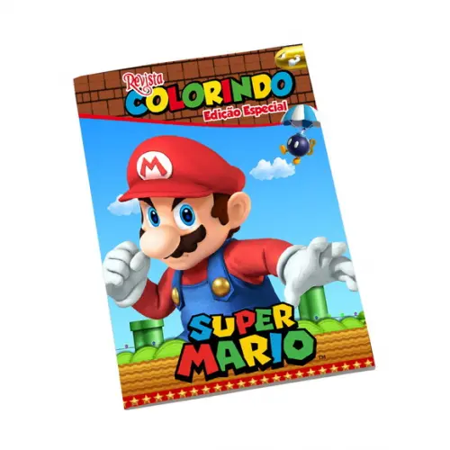 Revistinha para Colorir Tema Super Mario Bros