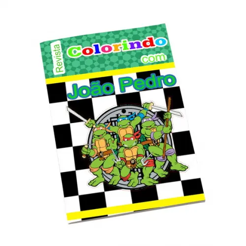 Revistinha para Colorir Tema Tartaruga Ninja