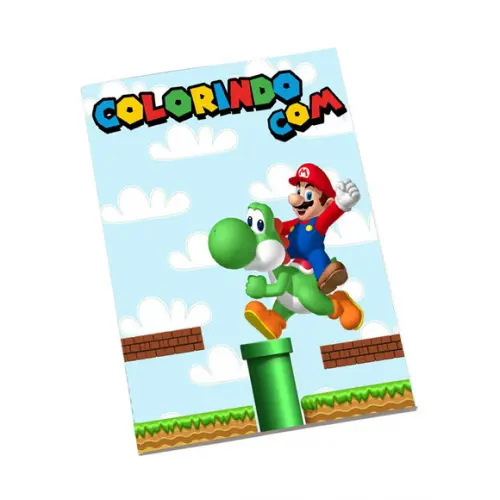Revistinha para Colorir Tema Super Mario