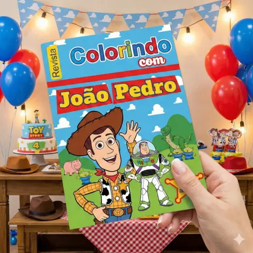 Revistinha para Colorir Tema Toy Story Lembrancinha
