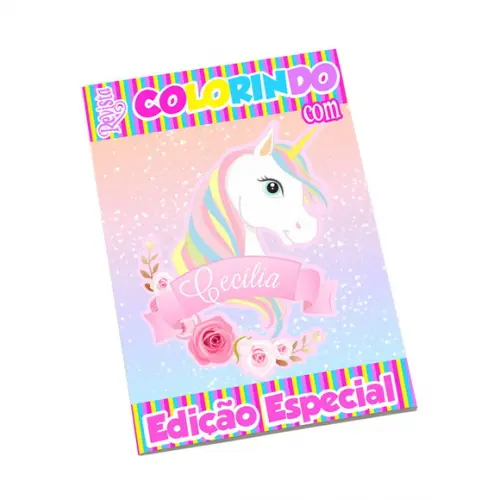 Revistinha para Colorir Tema Unicórnio