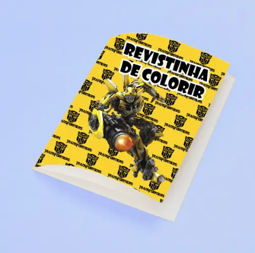 Revistinha para Colorir Tema Transformers