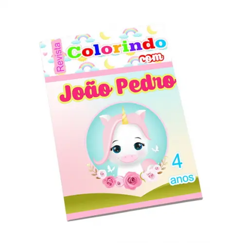 Revistinha para Colorir Tema Unicórnio