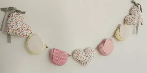Varal Decorativo - Passarinhos e Corações