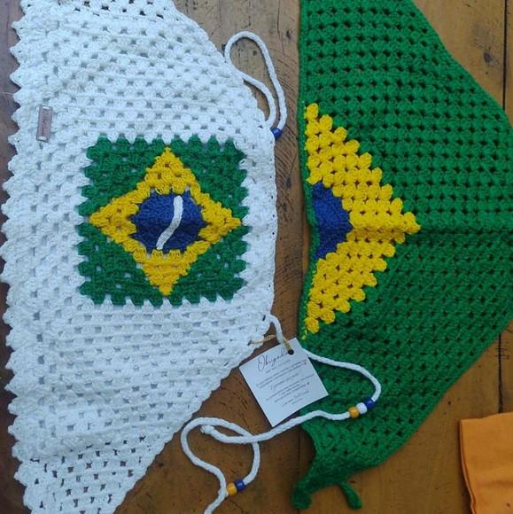 Bandana e Cropped do Brasil