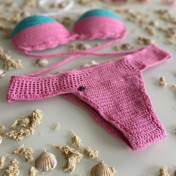 Biquíni de Crochê e Short