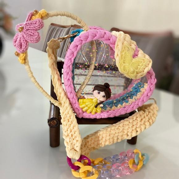 Bolsa Manu e Mel de Crochê