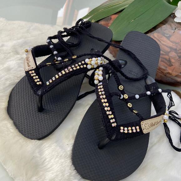 Chinelo Personalizado Crochê