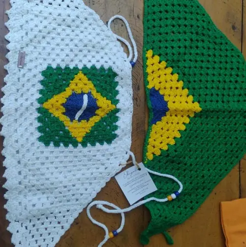 Bandana e Cropped do Brasil