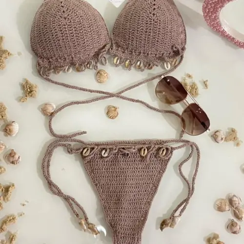 Biquíni de Crochê e Short