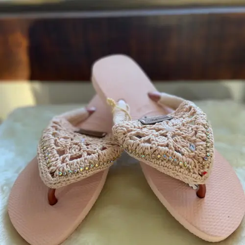 Chinelo Personalizado Crochê
