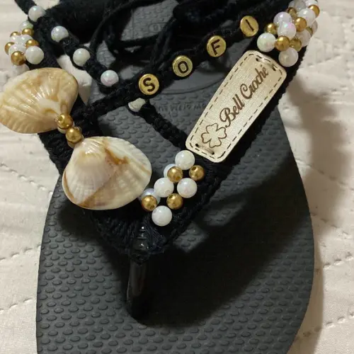 Chinelo Personalizado Crochê