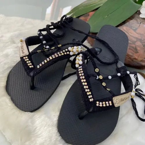 Chinelo Personalizado Crochê