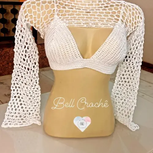 Conjunto Topper e Bolero de Manga