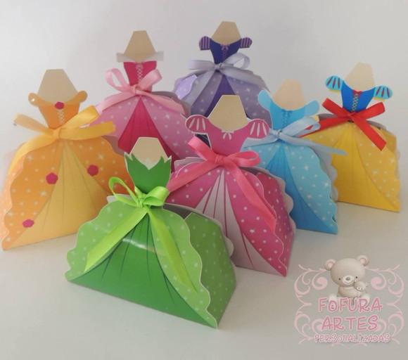 28 Caixinhas Vestido Princesas