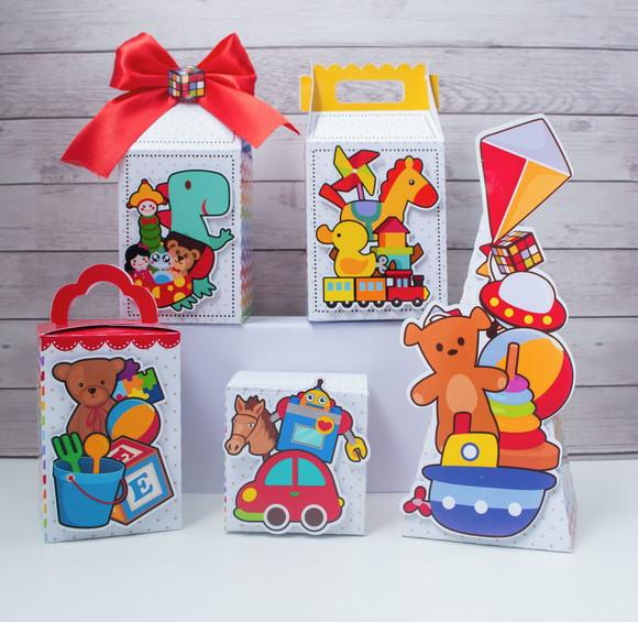 Kit 40 Caixas Brinquedos Personalizadas