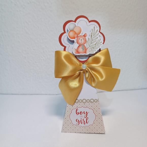 Kit Festa 15 Personalizados Chá Revelação / Chá de Bebê Urso