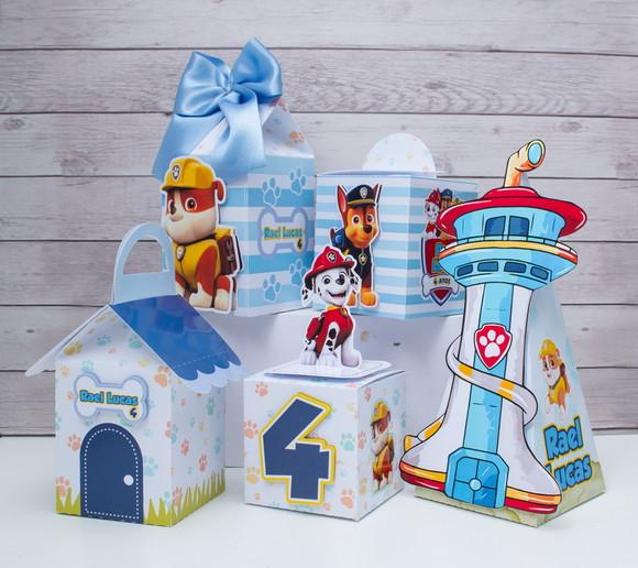 Kit 50 Caixas Skye Patrulha Canina Personalizadas