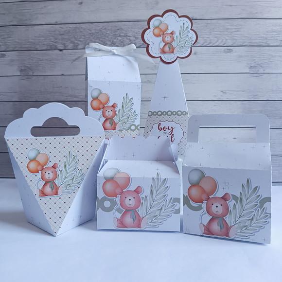 Kit Festa Personalizados 20 Peças Chá Revelação /chá de Beb?